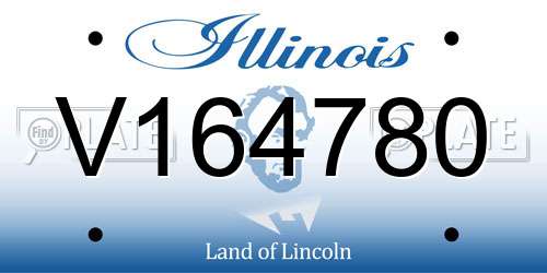 V164780 Illinois License Plate