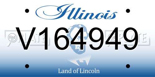 V164949 Illinois License Plate