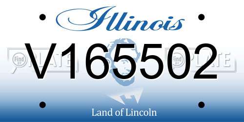 V165502 Illinois License Plate