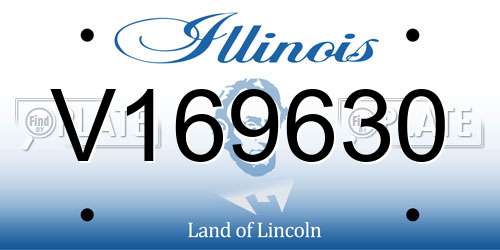 V169630 Illinois License Plate