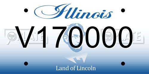 V170000 Illinois License Plate