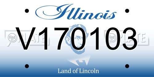 V170103 Illinois License Plate