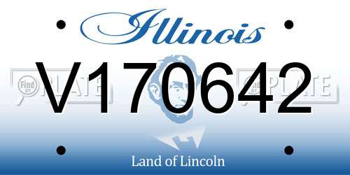 V170642 Illinois License Plate