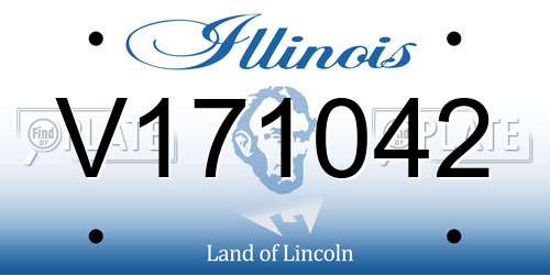 V171042 Illinois License Plate