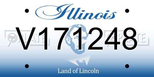 V171248 Illinois License Plate