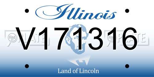 V171316 Illinois License Plate