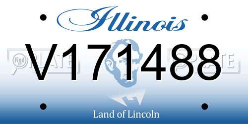 V171488 Illinois License Plate