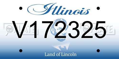 V172325 Illinois License Plate