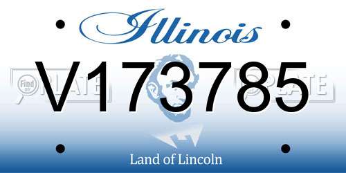 V173785 Illinois License Plate