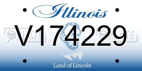 V174229 Illinois License Plate
