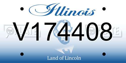 V174408 Illinois License Plate