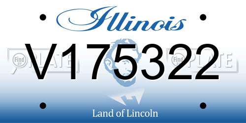 V175322 Illinois License Plate