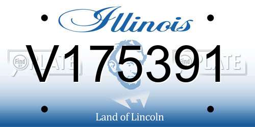 V175391 Illinois License Plate