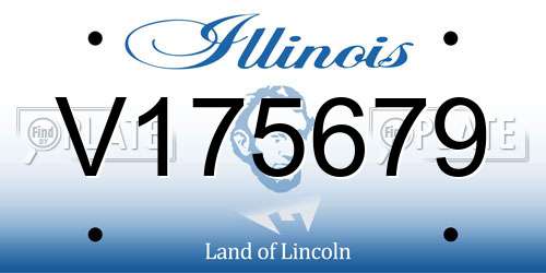 V175679 Illinois License Plate