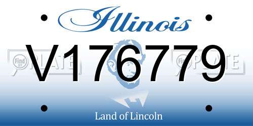 V176779 Illinois License Plate
