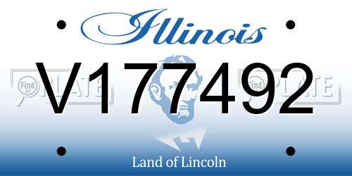 V177492 Illinois License Plate