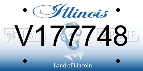 V177748 Illinois License Plate