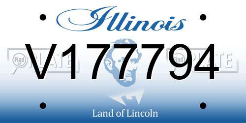 V177794 Illinois License Plate