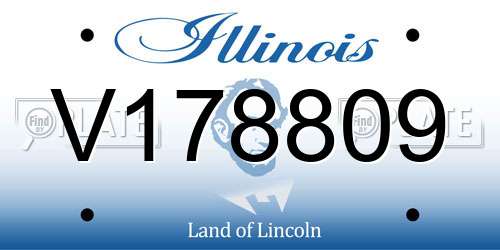 V178809 Illinois License Plate