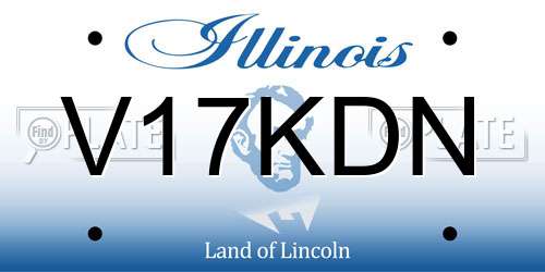 V17KDN Illinois License Plate