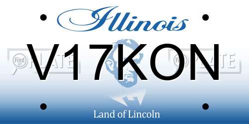 V17KON Illinois License Plate