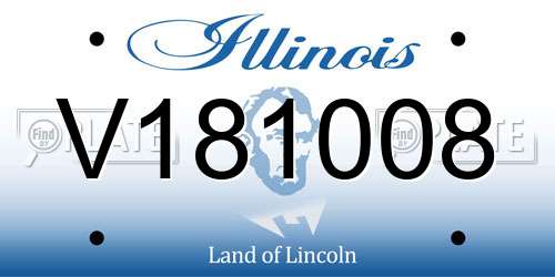V181008 Illinois License Plate