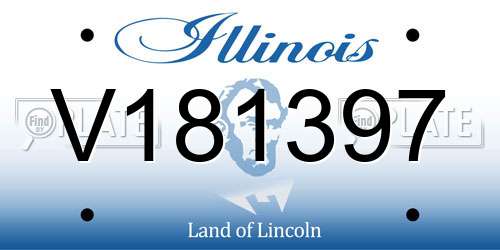 V181397 Illinois License Plate