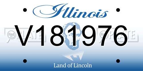 V181976 Illinois License Plate