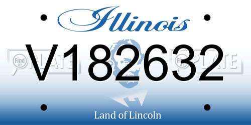 V182632 Illinois License Plate