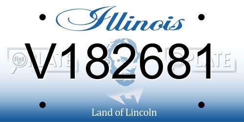 V182681 Illinois License Plate