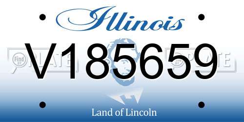 V185659 Illinois License Plate