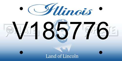 V185776 Illinois License Plate