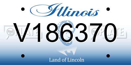V186370 Illinois License Plate