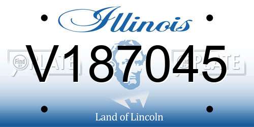 V187045 Illinois License Plate