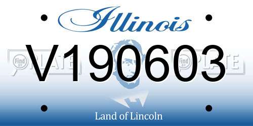 V190603 Illinois License Plate