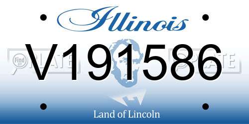 V191586 Illinois License Plate