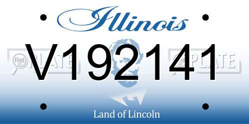 V192141 Illinois License Plate