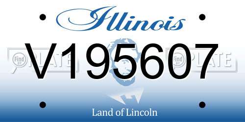 V195607 Illinois License Plate