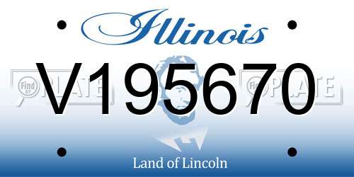 V195670 Illinois License Plate