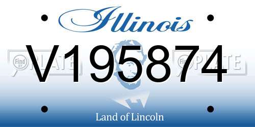 V195874 Illinois License Plate