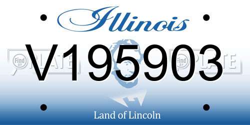 V195903 Illinois License Plate