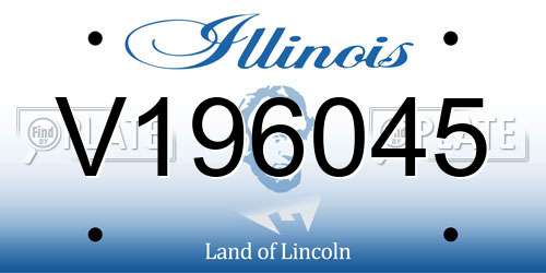V196045 Illinois License Plate