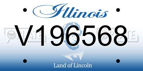 V196568 Illinois License Plate