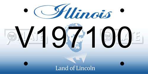 V197100 Illinois License Plate