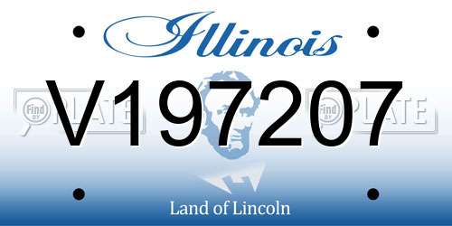 V197207 Illinois License Plate