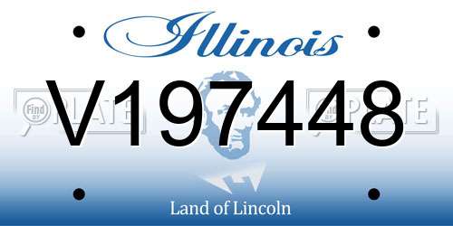 V197448 Illinois License Plate