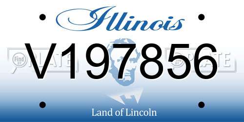 V197856 Illinois License Plate