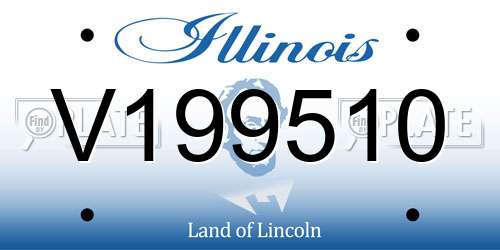 V199510 Illinois License Plate