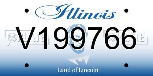 V199766 Illinois License Plate
