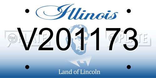 V201173 Illinois License Plate